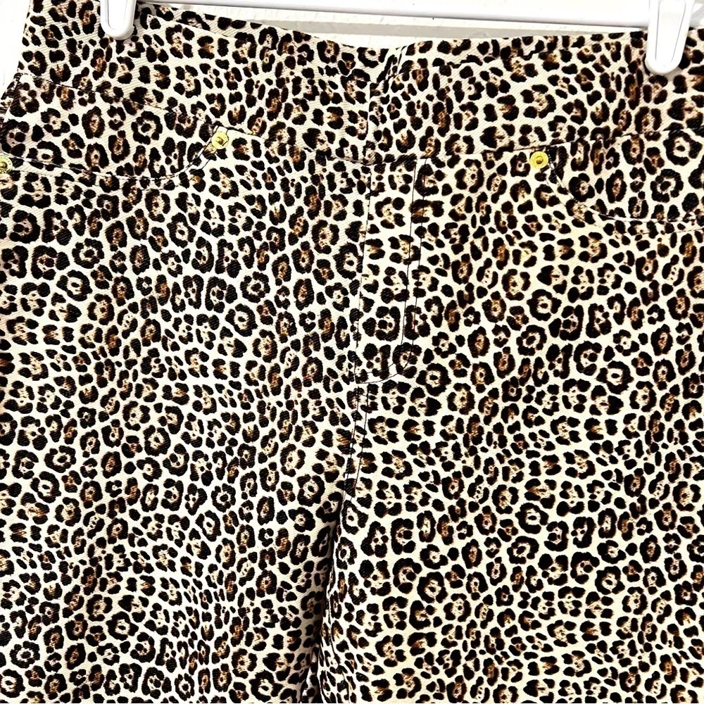 Michael Kors Women’s Leopard Print Black/Brown Jeggings Business Casual EUC